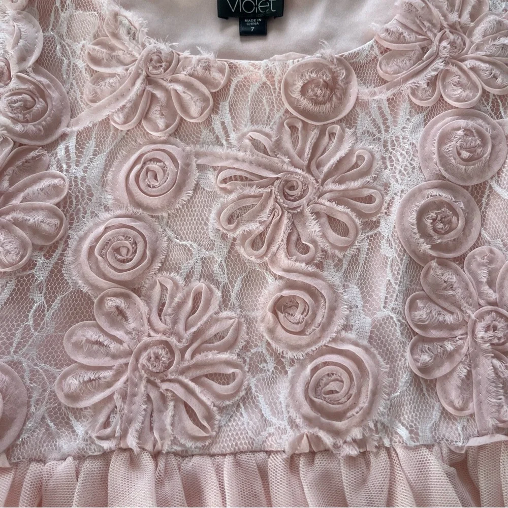 Girls' Pink‎ Floral Dress